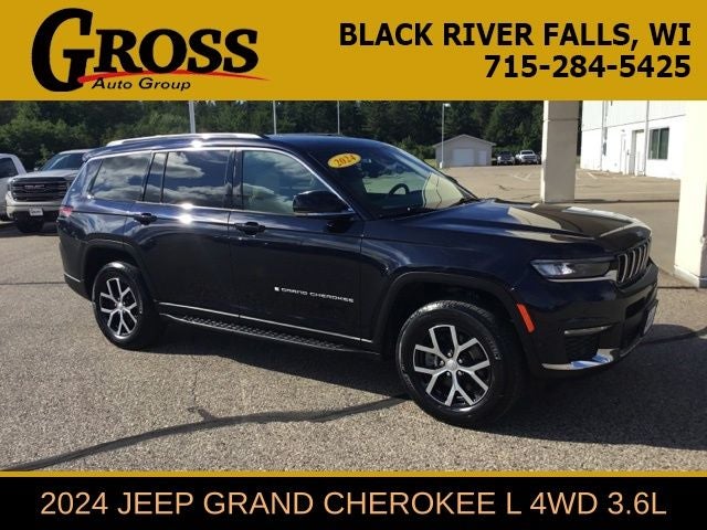 2024 Jeep Grand Cherokee L Limited in Midnight Sky — front three-quarter view