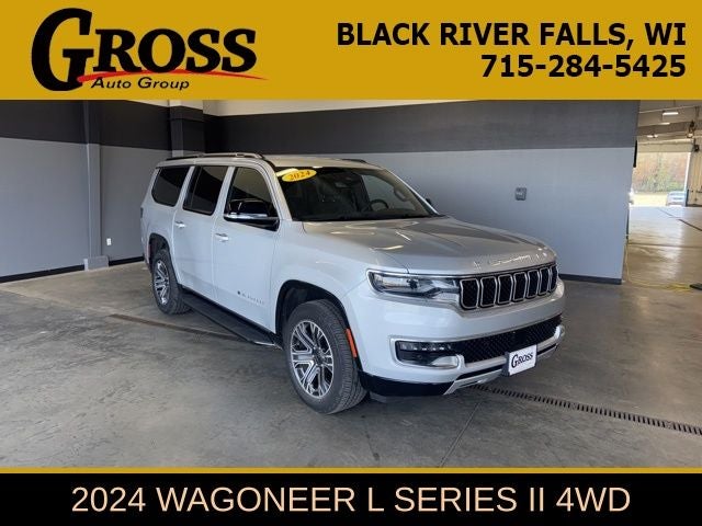2024 Jeep Wagoneer L Series II in Silver Zynith — front three-quarter view