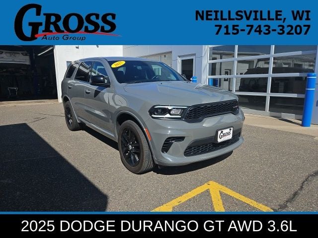 2025 Dodge Durango GT in Destroyer Gray Clearcoat — front three-quarter view