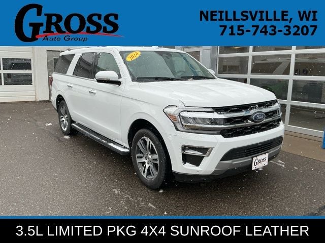 2024 Ford Expedition Limited in Oxford White — front three-quarter view
