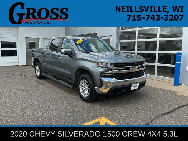 2020 Chevrolet Silverado 1500 LT in Satin Steel Metallic — front three-quarter view